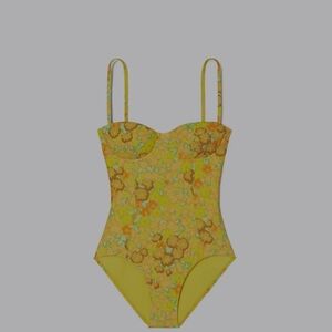 Printed Underwire One-Piece Tory Burch Swimsuit.